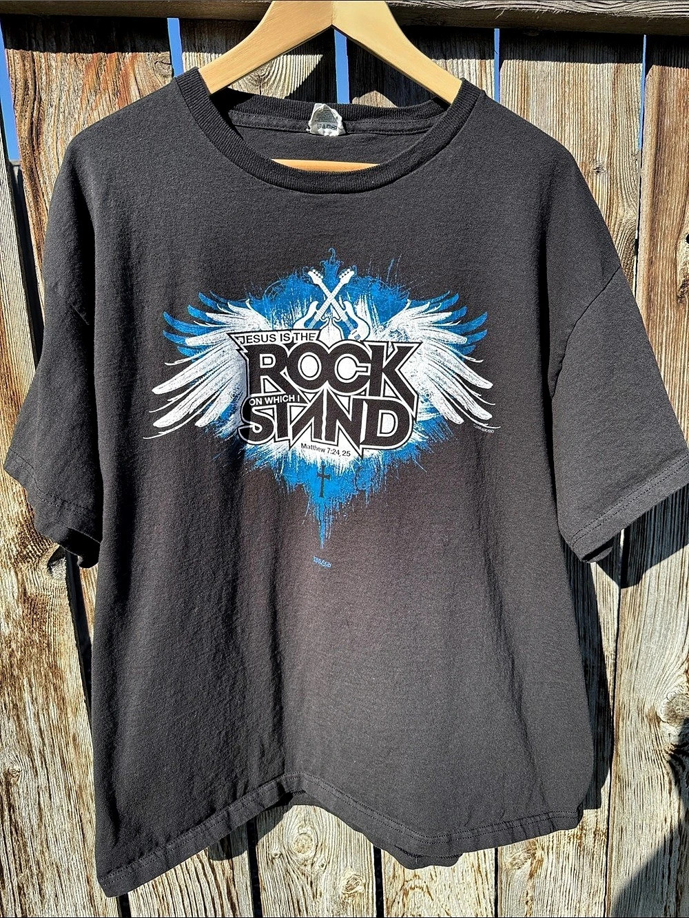 Delta Pro Weight Jesus is the Rock on Which I Stand Graphic T-Shirt Graphic Tee